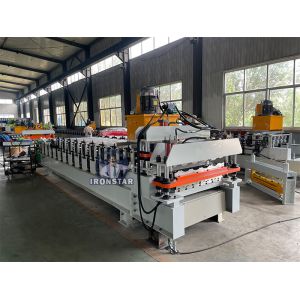 836 corrugated and 828 glazed tile double layer roll forming machine