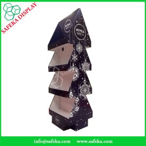Point of sale store display stand  funco tree shape advertising Stackable display stand for Nivea