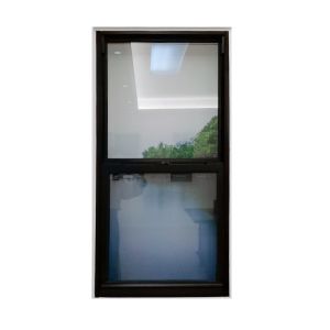 China Vertical 48x36 Window Double Hung Bathroom Black With Tempered Glass on sale