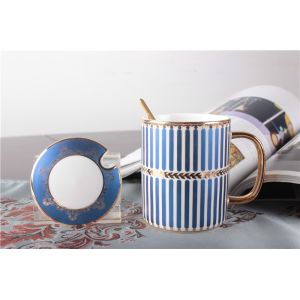 SGS Round Sublimation Printable Fine Porcelain Coffee Mugs Set