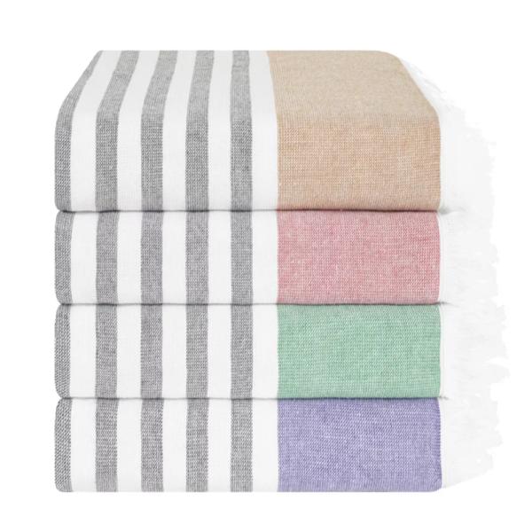 Buy Minimalist Turkish Peshtemal Towel with Simple Stripes and Clean Lines in Premium Cotton for Modern Beach Aesthetics at wholesale prices