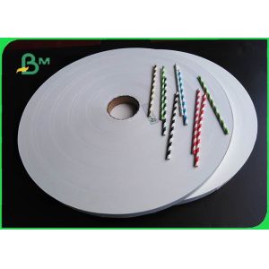 27mm 33mm Roll Size 28gsm Thickness Straw Wrapping Paper For Straw Pipe