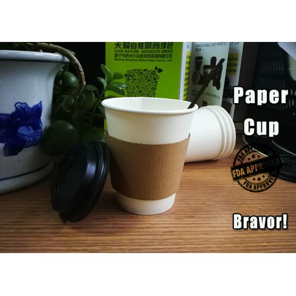 Buy Biodegradable Hot Drink Cups With Lids / Sleeves Environmental Protection at wholesale prices