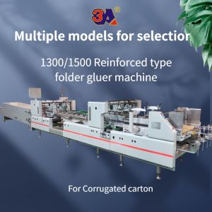 Professional Pneumatic Folder Gluing Machine for 4/6 Corner Box Driven Type