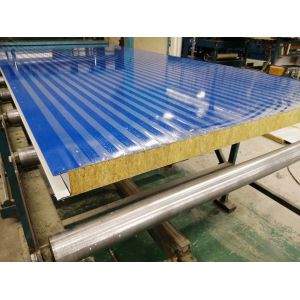 Blue Fireproof Foam Insulated Rockwool Wall Panels