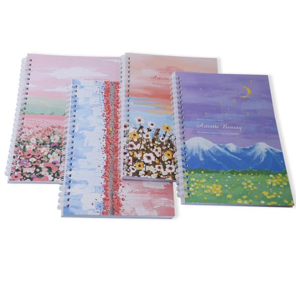 3D Printing Cover School Note Book for Student Spiral Binding 4 Colors Customized Design