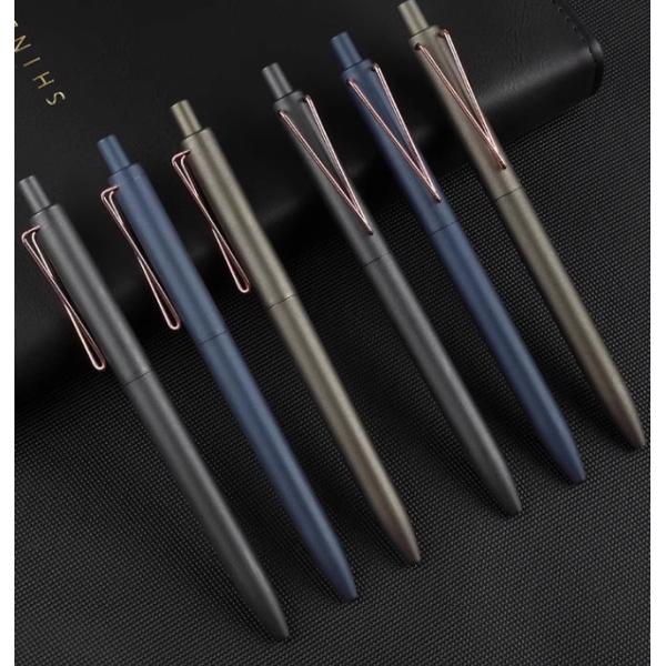 Signature Pen Business Professional Pen High end Metal Pen with Clip Press type Advertising Pen V-shaped Ball Pen