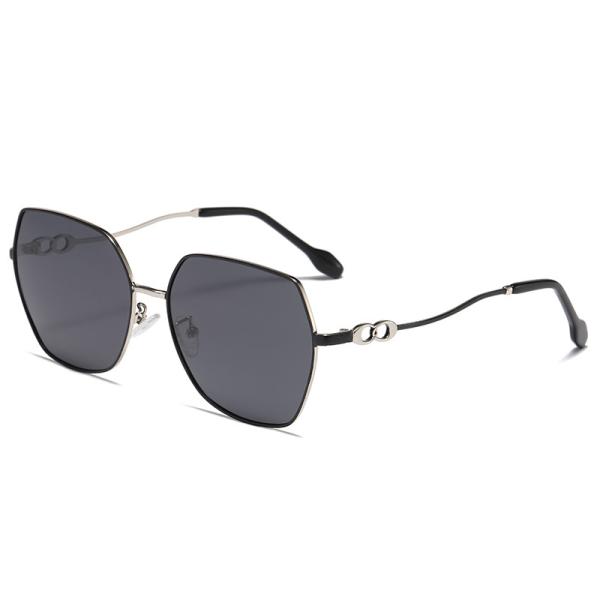 Buy Hollow Gradient Color Metal Frame Sunglasses Polarized For Women at wholesale prices