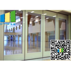 Meeting Room Sliding Folding Glass Wall Partition Panels 12mm ~ 0.5 Inch
