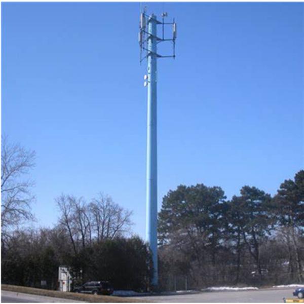 Single Tubular Steel Monopole Antenna Tower Hot Dip Galvanization
