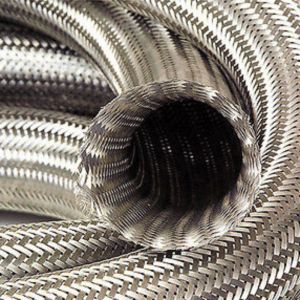 Durable 50mm Width Stainless Steel Braided Sleeving Tensile Resistant