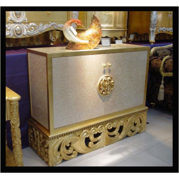 Buy Golden Carved Wooden Chest Cabinet at wholesale prices