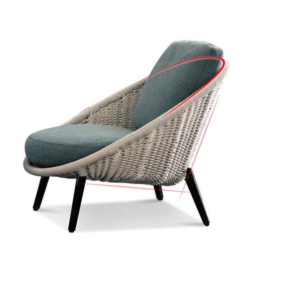 Modern Leisure Rattan back All Weather Outdoor Sofa Chair Patio Garden Furniture Handmade Wicker Sofa