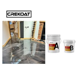 Metallic Epoxy Resin Floor Coating Solvent Less Fast Curing