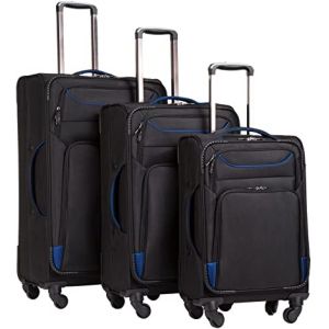 Combination Lock Spinner Softshell Trolley Suitcase Set