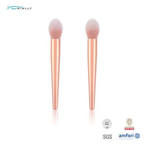 Single Nylon Hair Angled Foundation Brush With Metal Body Handle