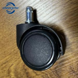 PU Threaded 5 Inch Caster Wheels Metal Friction Stem