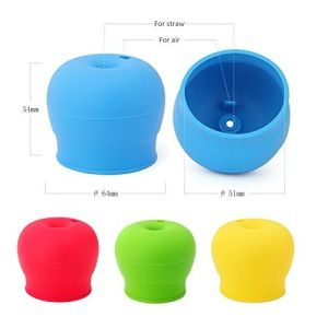 Silicone Sippy Straw Cup Lids For Toddlers Babies Drinking Straws Reusable Spill