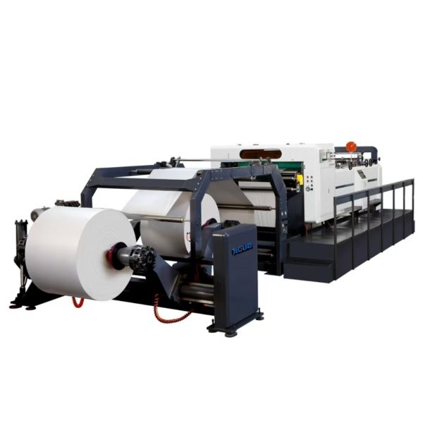 JIGUO ZWC-1400-2 Paper Sheeter Cutter Machine,Reference weight of cutting paper:50-500g/m2,Maximum cutting meter speed:300m/min