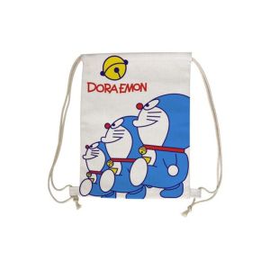 White Linen Sublimation Drawstring Backpack Custom Photo Printing Linen