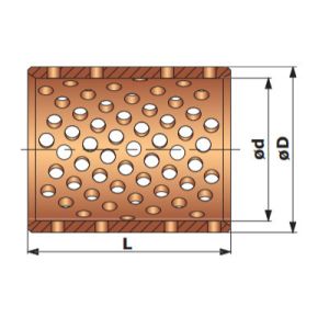 Homogeneous Bronze Bushing With Perforated Flange