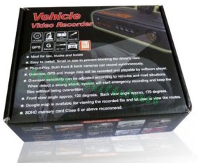 Dual camera E07 car black box DVR with GPS & G-Sensor