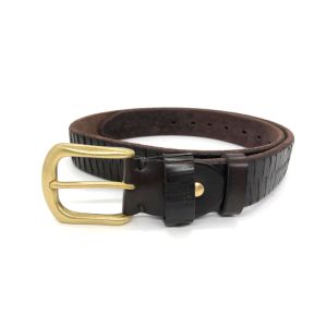 Customized Male 40mm Wide Cowhide Grain Leather Belt