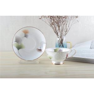 Kitchenware Smooth Gently 230ml bone china cup set with spoon