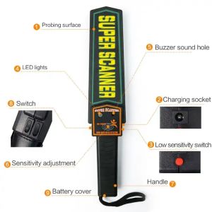 MD-3003B1Adjustable Handheld Metal Detector High Sensitivity with Sound