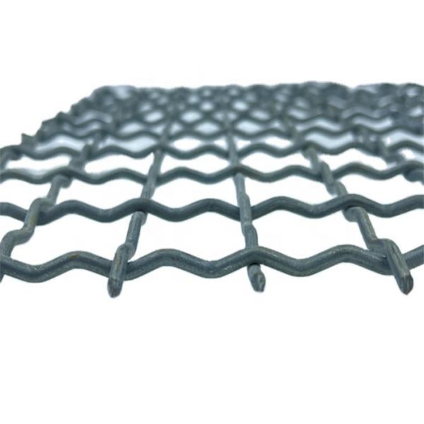 Buy 4.5mm Thick Crimped Wire Mesh Black Mining Sieve Vibrating at wholesale prices