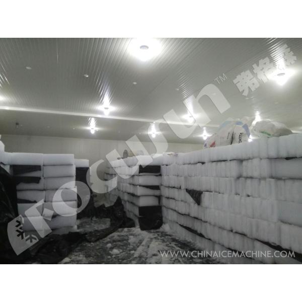 Blue NIZA Paint 90KW Industrial Block Ice Maker Machine CE Certificate