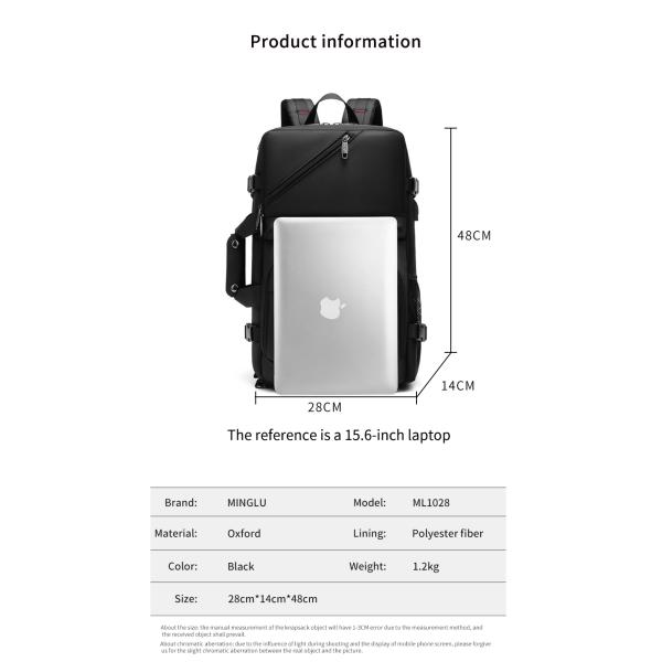 Multifunctional Waterproof Business Backpack Accept Customizable Logo