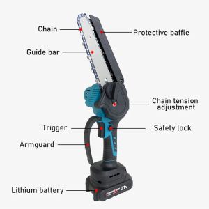 Brushless Small Electric 6inch Chainsaw Telescopic With Extender Pole