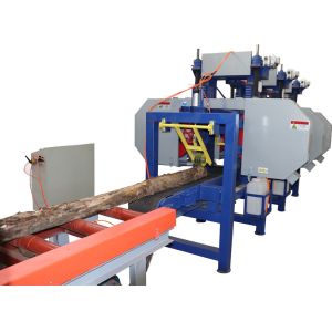 China Automatic Wood Cutting Machine Multiple Heads Horizontal Bandsaw Sawmill on sale
