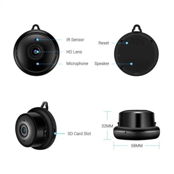 Buy V380 1080P IP Mini WiFi Security Camera Vandalproof Multipurpose at wholesale prices