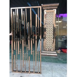 China Golden Laser Cut Stainless Steel Metal Divider Partition With Different