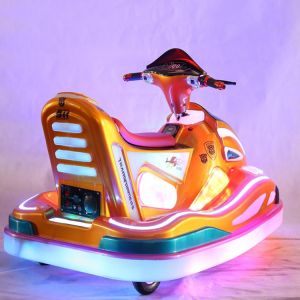 Colorful Plastic Parent Kids Arcade Machine Exciting Moto Ride Boat Bumping