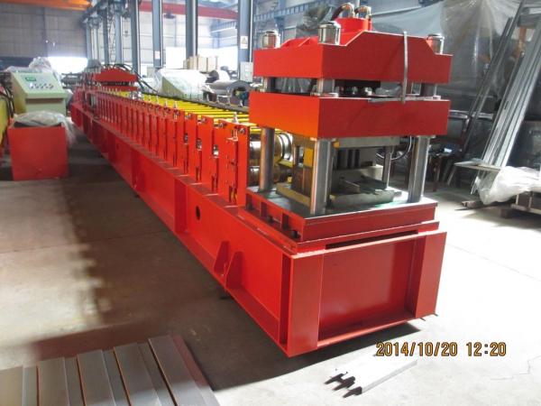 Buy European Metal Door Slot Profile Roll Forming Machine With Automatic Punching 3 - 5 m / min at wholesale prices