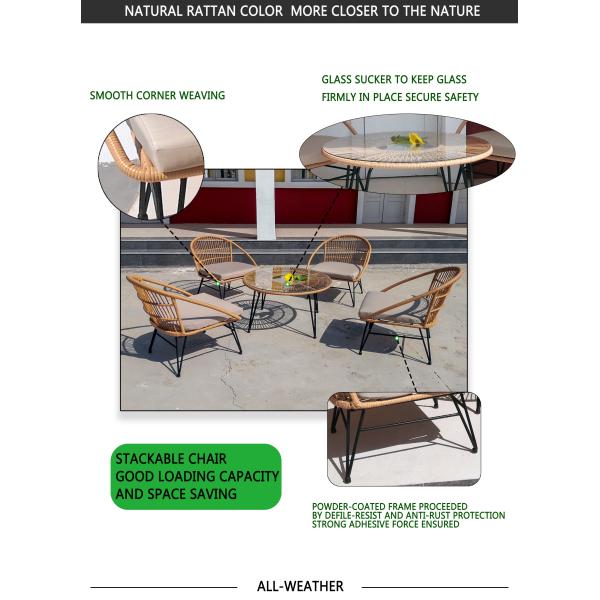 Pe Rattan Furniture Dining Tables And Chairs Craftsmanship Woven Coffee Table Chair Sofa