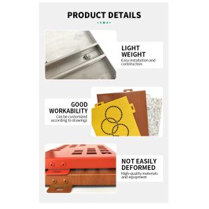 China Light Gray Perforated Aluminum Veneer Panels With Service Period Of More Than 30 Years on sale
