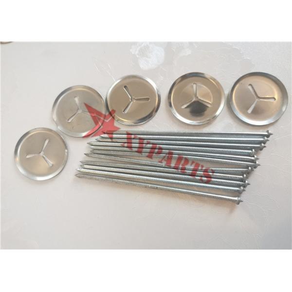 12ga Galvanized Steel Marine CD Weld Pins With Self Locking Wahser For Thermal Insulation