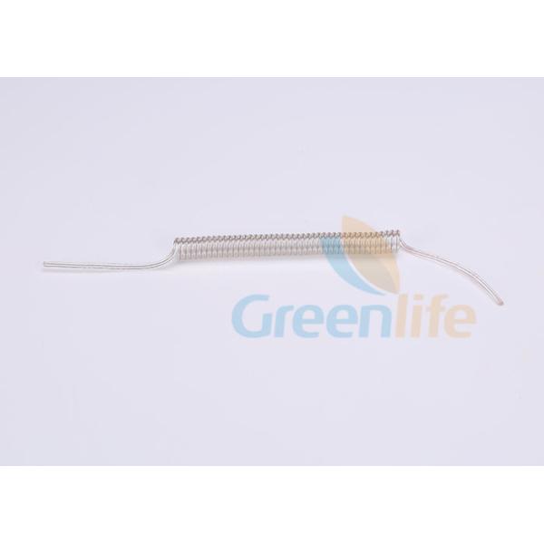 Buy Elastic Plastic Spring Coil Part Clear PU Coated Wire Core With Custom Tail Ends at wholesale prices