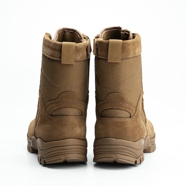 Full Grain Leather Brown Combat Military Boots Winter Mountaineering Boots Abrasion Resistant Puncture Proof