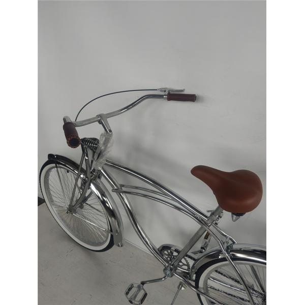 26*2.125 Tire Vintage Style Adult 26 inch Single Speed Retro Chrome Beach Cruiser Bike Bicycle