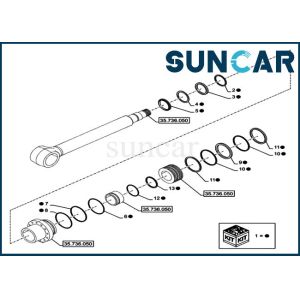 LZ014870 Boom Cylinder Seal Kit For Case CX750DRTC Crawler Excavator Hydraulic