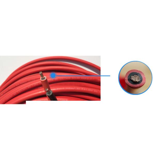 Buy Tinned Copper Conductor Solar Direct Current Cable 6mm2 90°C Rated Temperature for Renewable Energy Systems at wholesale prices