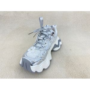 Heightening Silver Casual Sneakers Thick Bottom Soft Comfortable Trainers