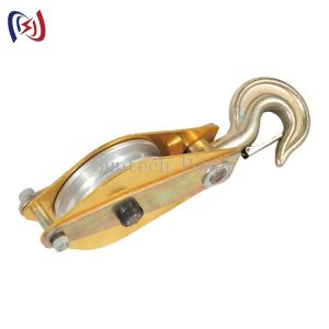 Quality Round Eye Type 3t Cable Pulley Blocks Steel Transmission Line Stringing Tools for sale