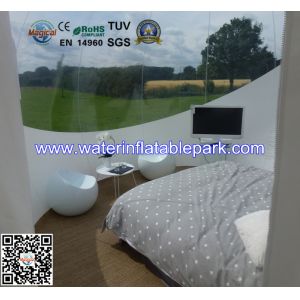 Single Layer PVC Inflatable Bubble Tent , Inflatable Igloo Tent