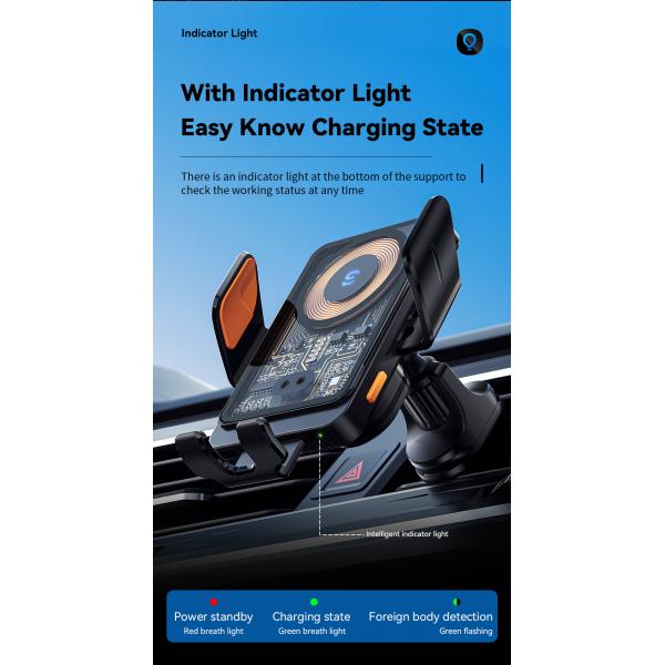 ESSAGER T11 Series Wireless Car Charger Holder Wireless Charging Phone Stand 5V/2A
